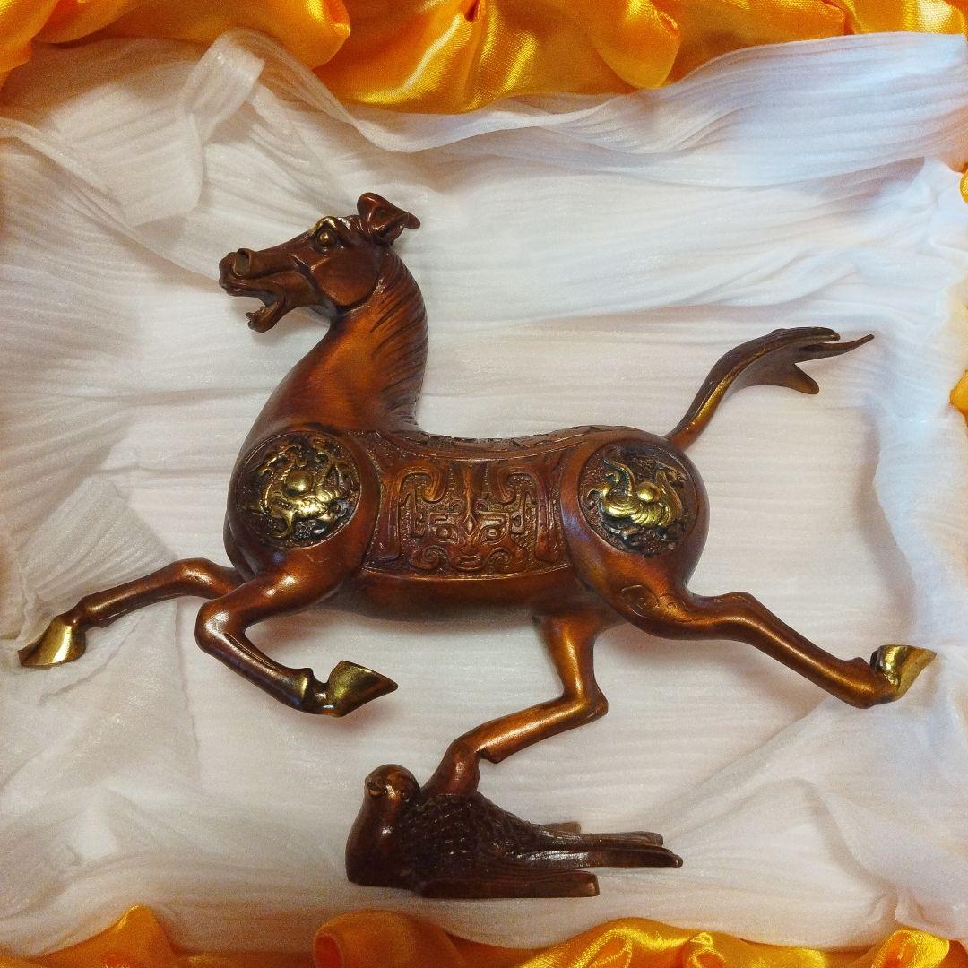中国美術　工芸品　黄銅　置物　縁起物