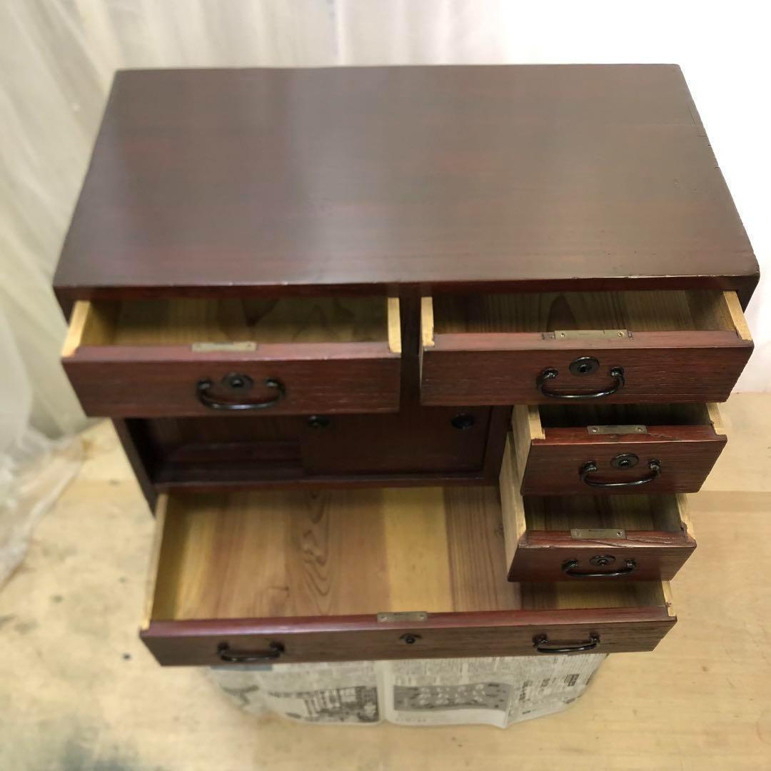 時代タンス　民芸タンス　小タンス　桐　小物収納 高さ48.5cm サイズ小ぶり