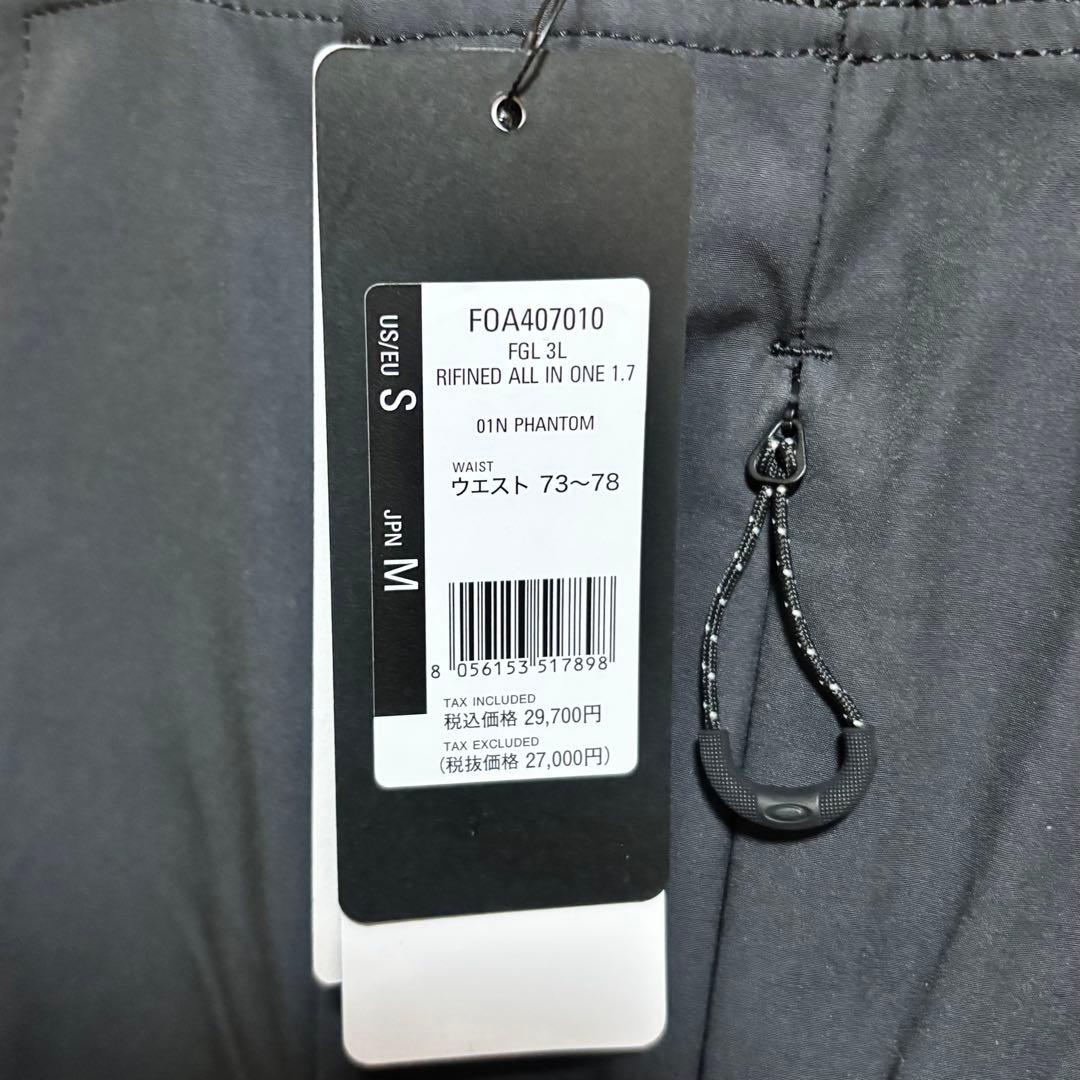 新品 OAKLEYブラック スノーボード ビブパンツ Mサイズ オークリー 防水