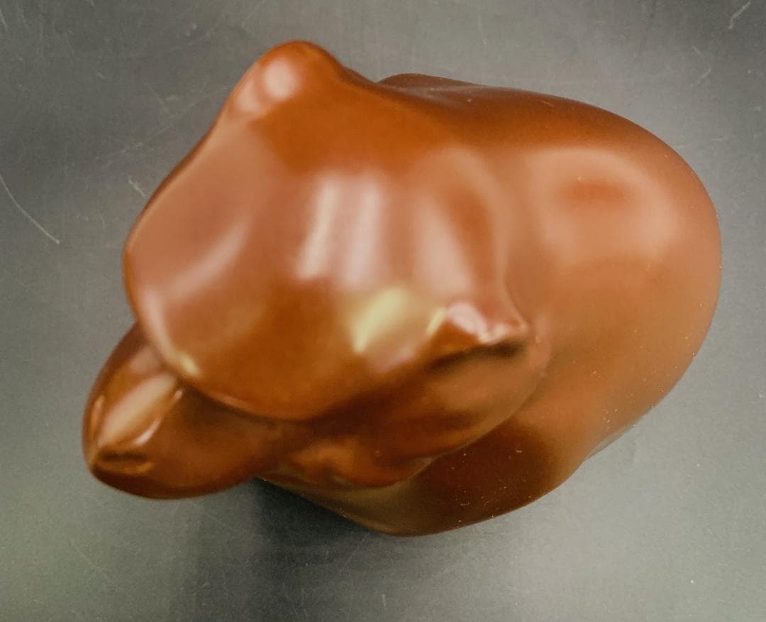 美品 三枝惣太郎 作 申置物 猿 木箱・台座・共布・略歴付 陶芸 彫刻 置物