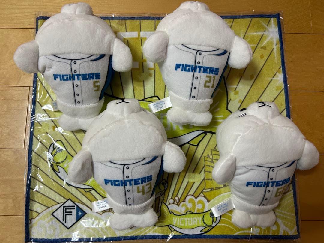【新品未使用】ファイターズ 動物ぬいぐるみ 4体セット