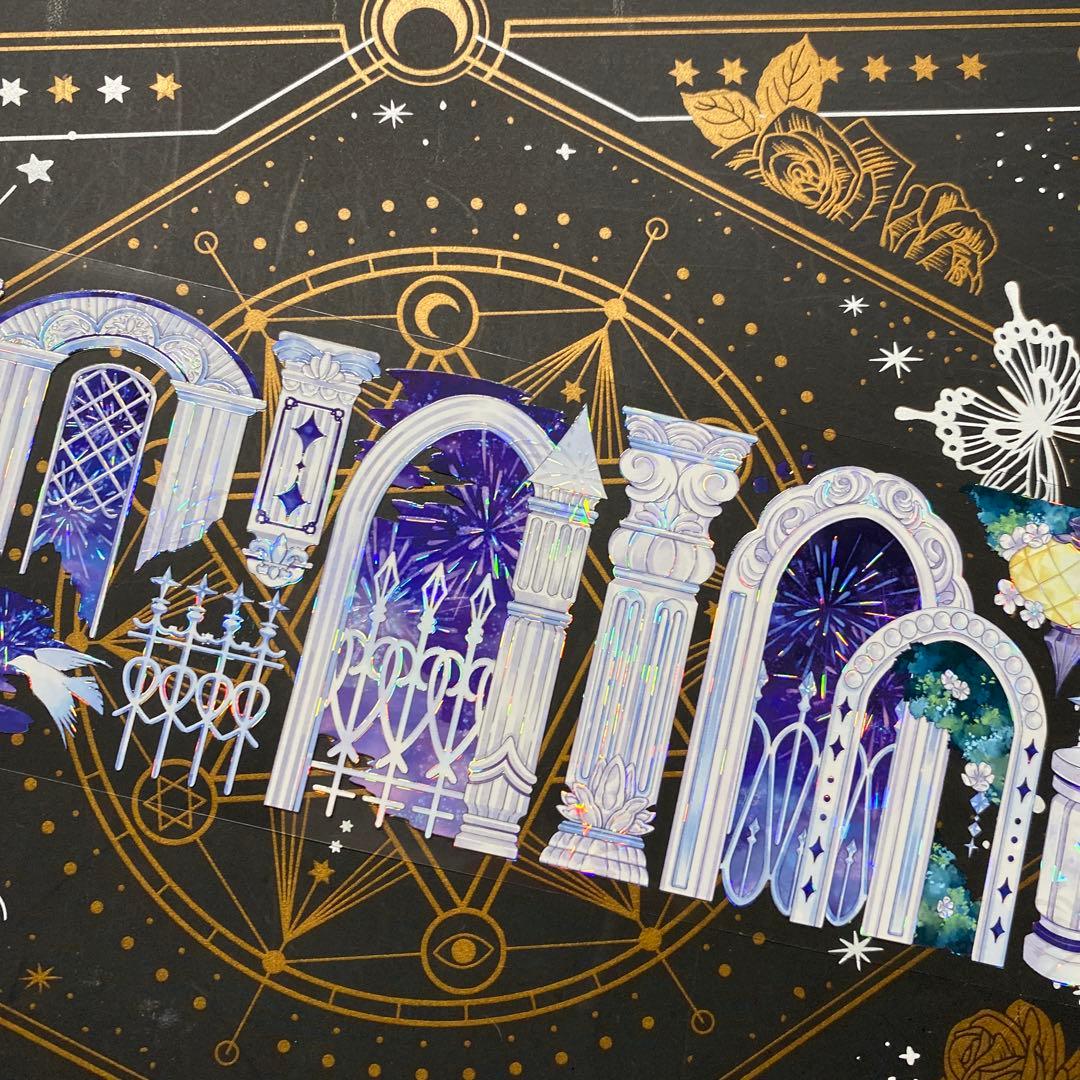 【9310】海外　マステ　中古巻　貝殻光マスキングテープ　装飾背景系