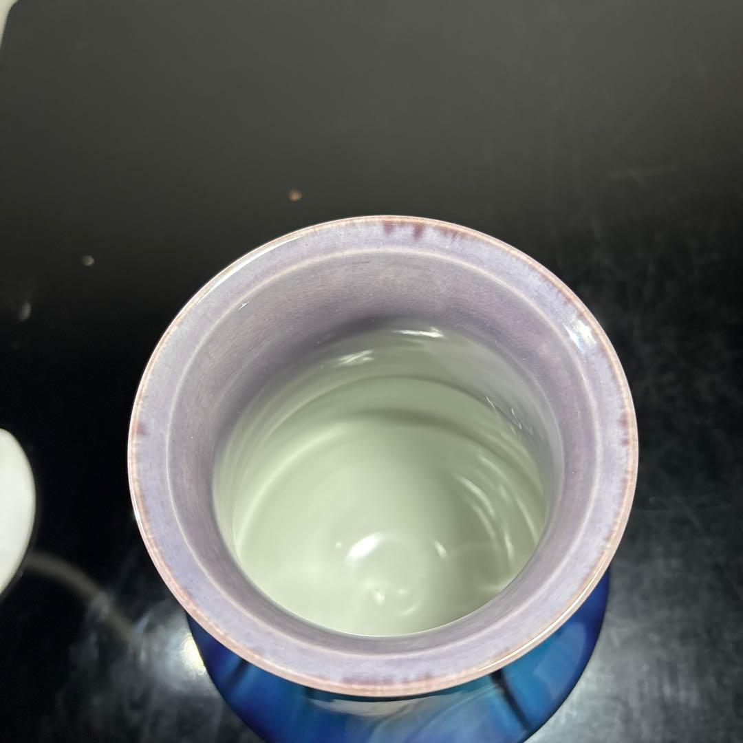 真作　人間国宝　美品　三代徳田八十吉(正彦) 花瓶