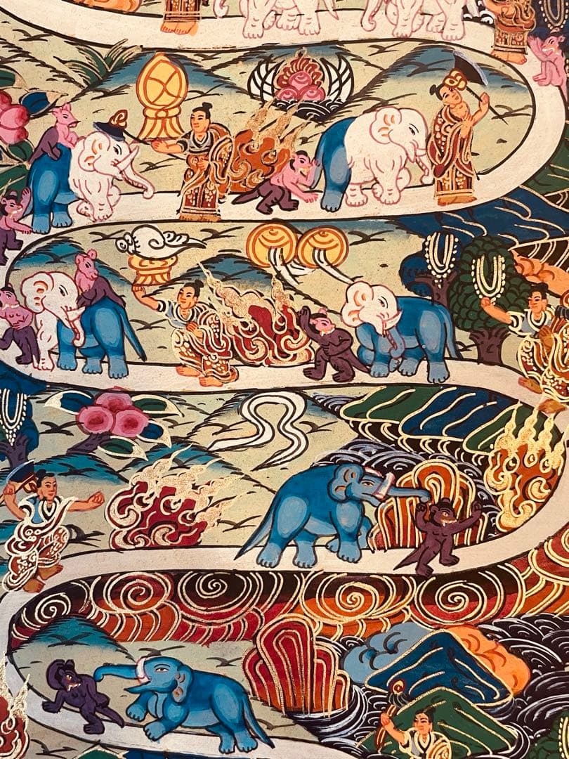 チベット密教 天国への道 曼荼羅（マンダラ）タンカ【新品・一点物】肉筆画 15