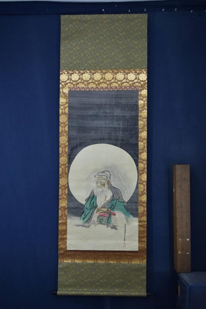 狩野探幽/寿老人図/掛軸/名家伝来/AA-194