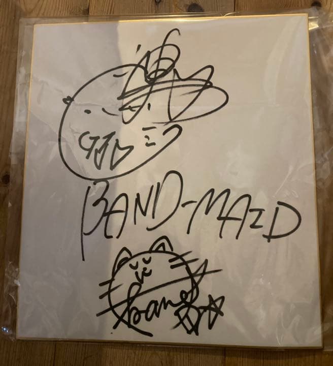 BAND-MAID直筆サイン色紙◆小鳩ミク茜バンドメイド ◆BAND MAID