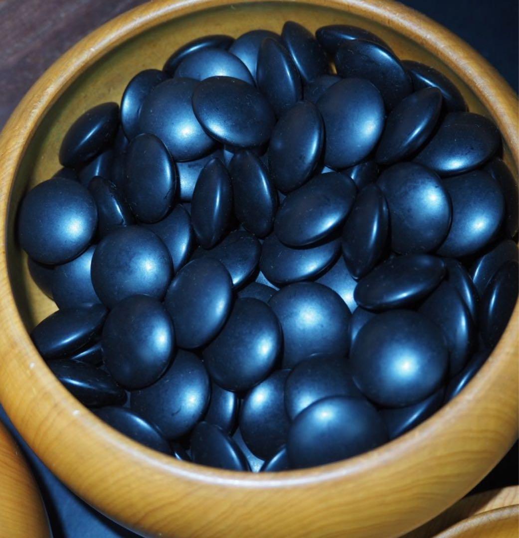 送料無料　日向特産　日向スワブデ蛤碁石33号・碁笥セット　旧家蔵出