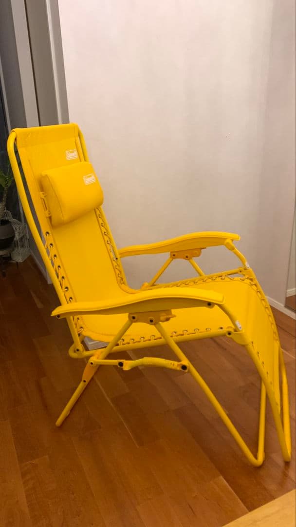 Colemanインフィニティチェア　イエロー　リクライニングチェア