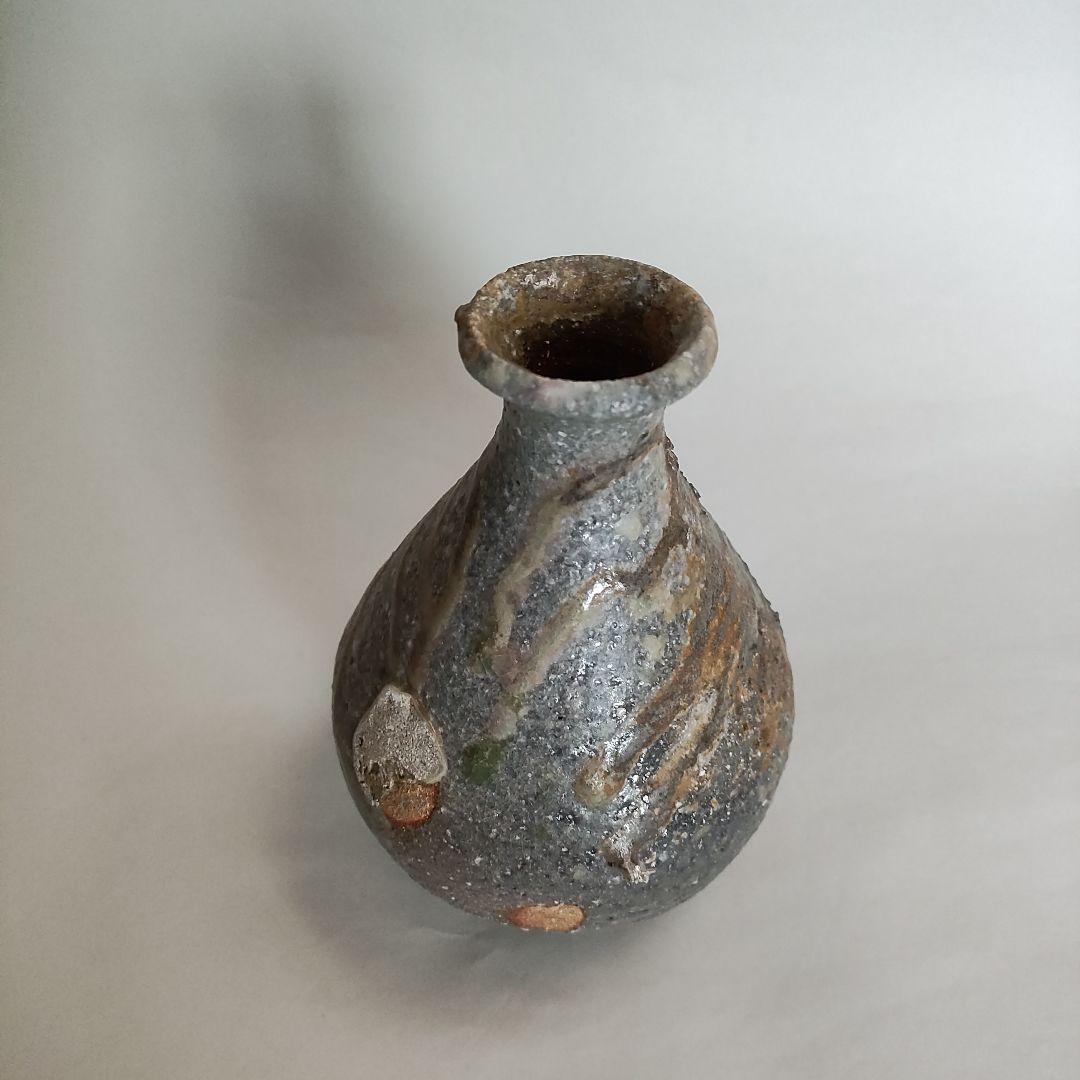 片岡誠　自然釉徳利　常滑焼
