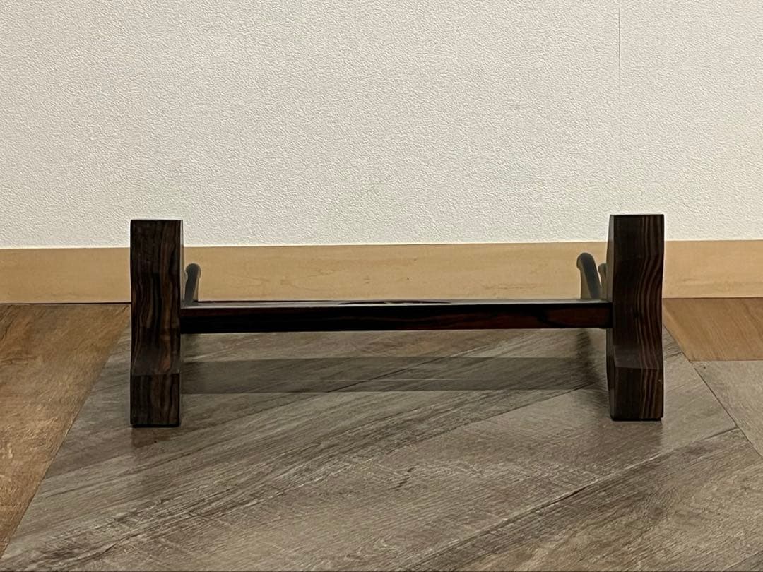 木製 透かし 二本掛用 刀掛け 武具 刀装具