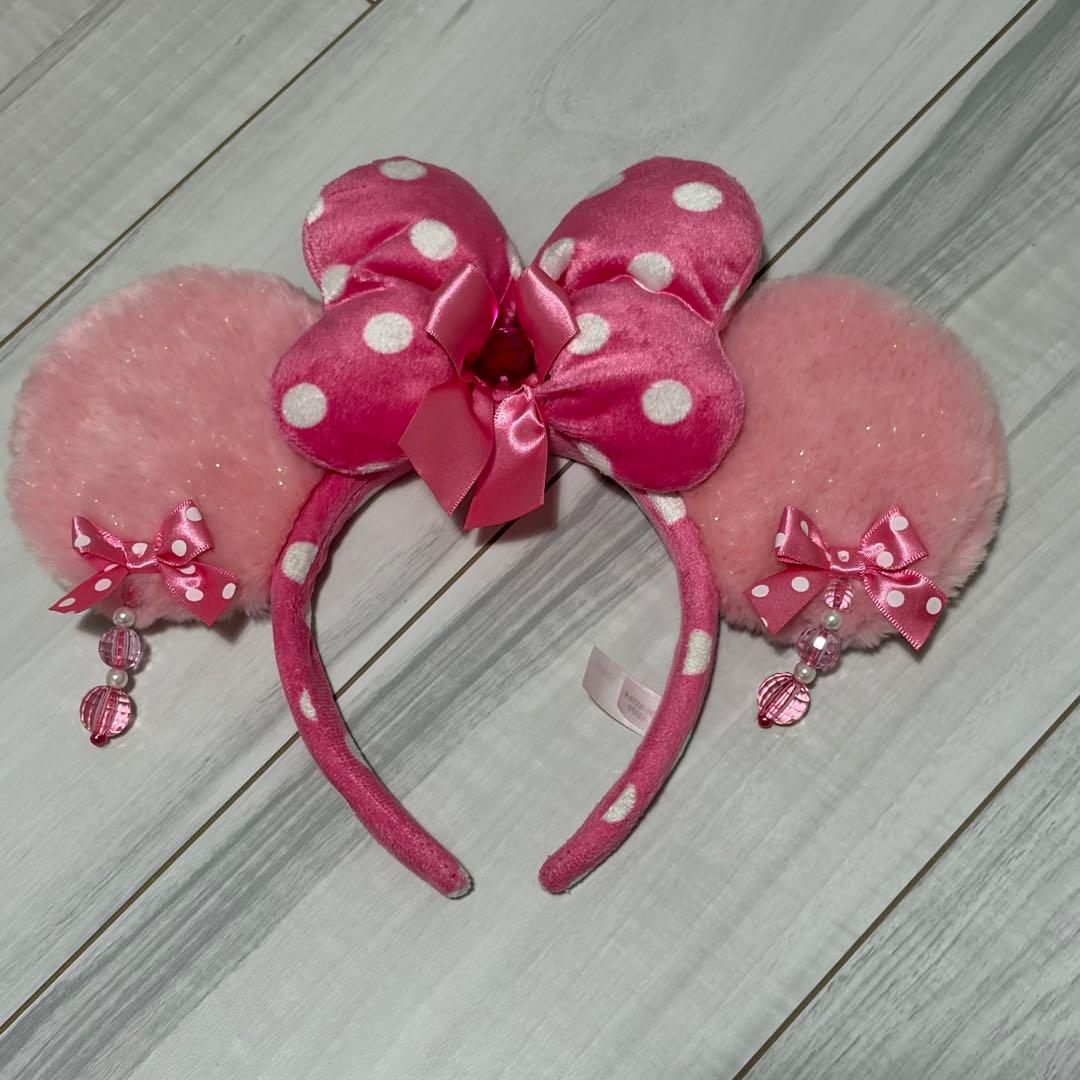 即日発送❣️ ディズニー ピンク ミニー カチューシャ イヤリング