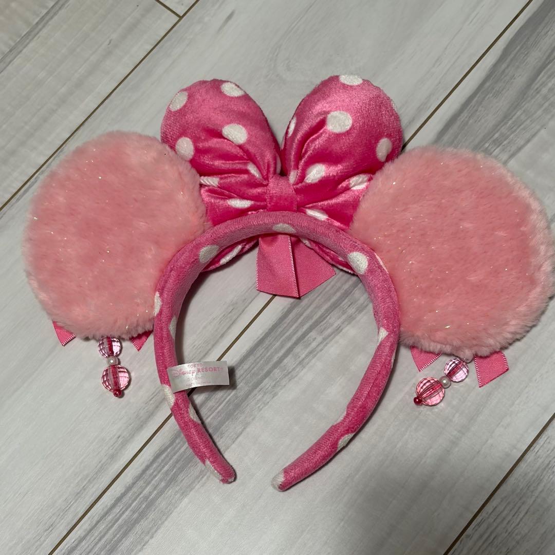 即日発送❣️ ディズニー ピンク ミニー カチューシャ イヤリング