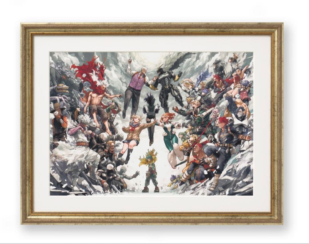 額装高精細デジタルカラー　キービジュアル「ヒーローVS敵(ヴィラン)」　複製原画