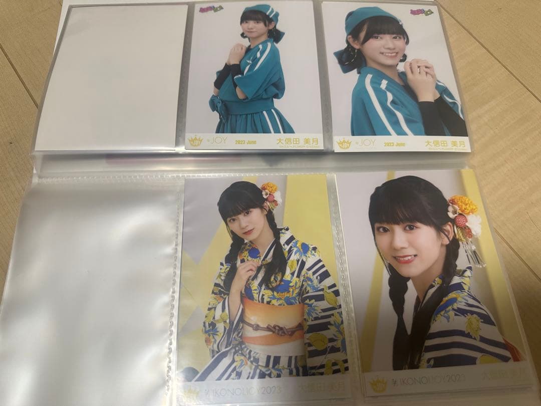 ≒JOY ニアジョイ　大信田美月　直筆ワイドチェキ　初期ビブスBIGサイズ等