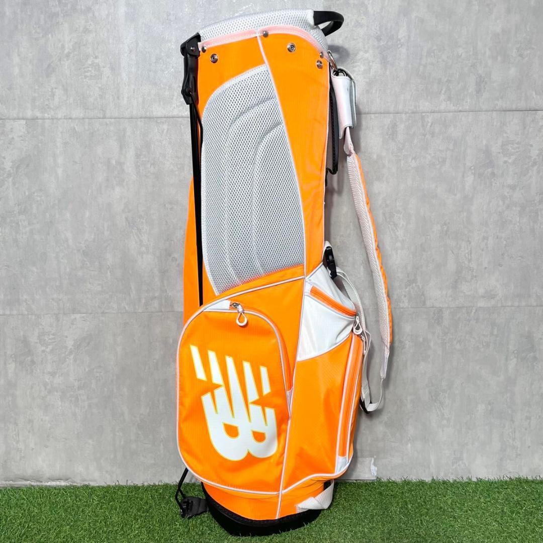 ニューバランス NEW BALANCE キャディバッグ ゴルフバッグ オレンジ