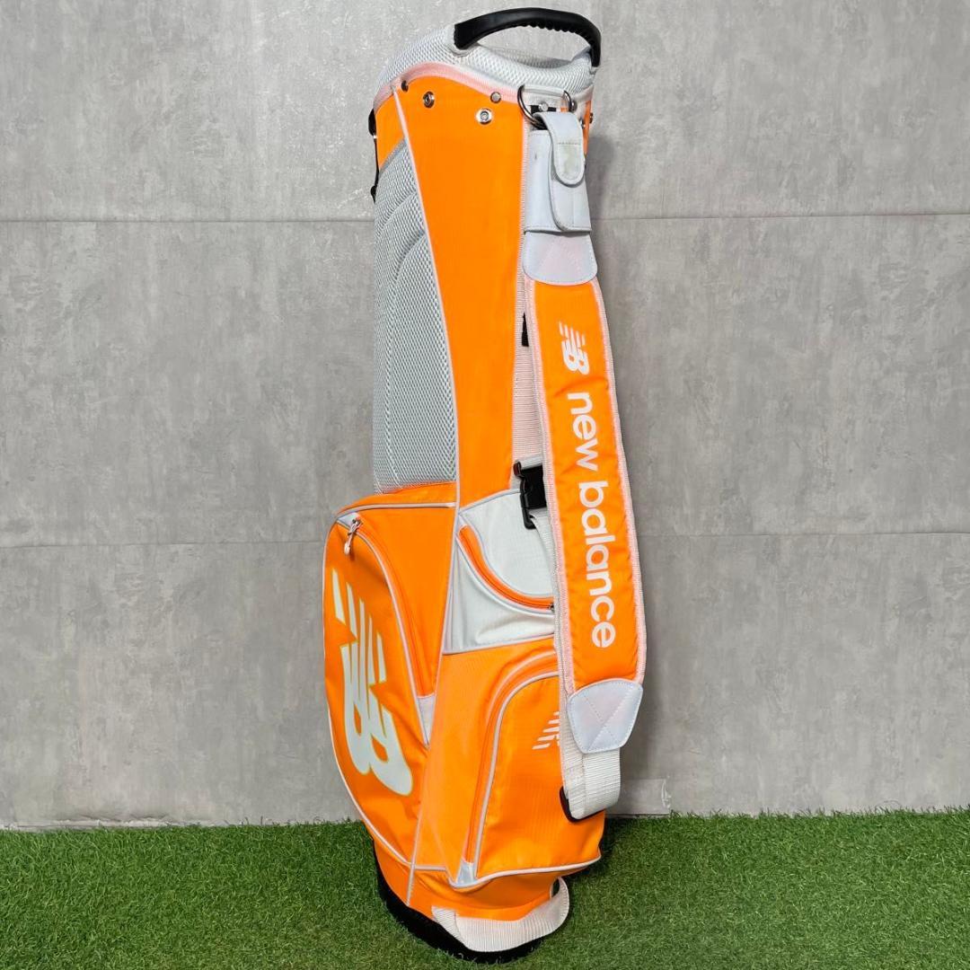 ニューバランス NEW BALANCE キャディバッグ ゴルフバッグ オレンジ