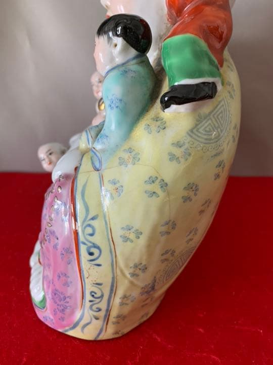 置物　弥勒佛 粉彩人物