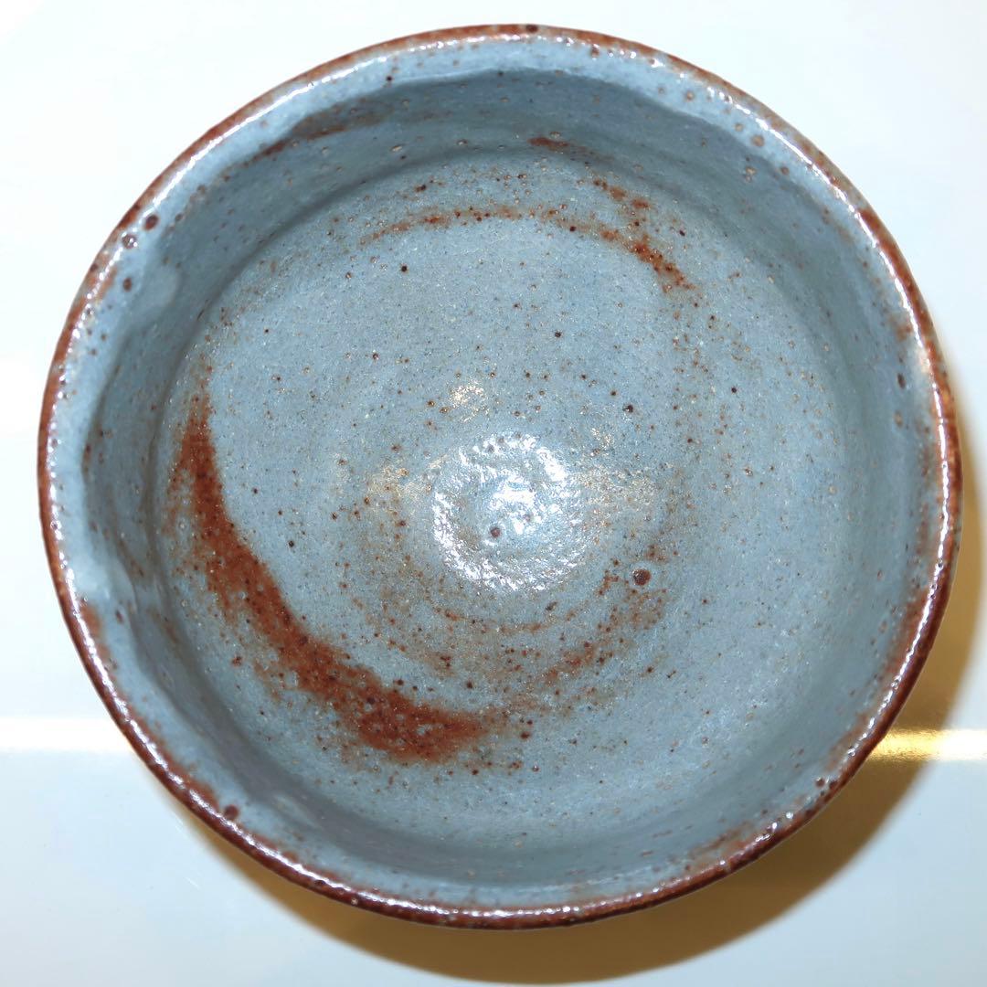 【茶道具】加藤芳右衛門作　鼠志野茶碗