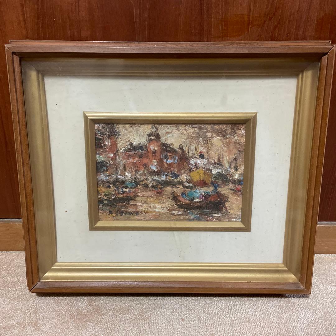 匿名配送　油絵　額縁入り