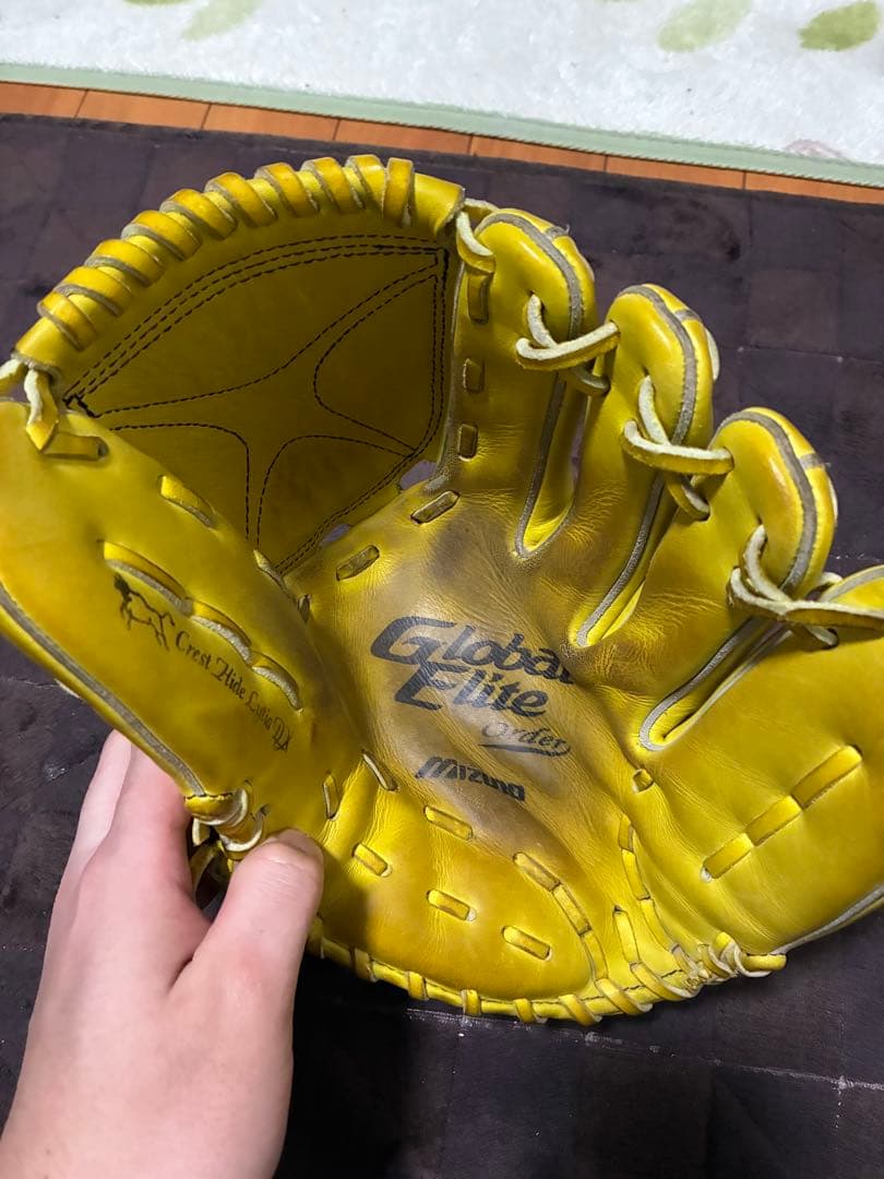 Mizuno Global Elite 軟式グローブ オーダー　投手用　イエロー