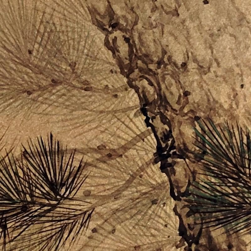 掛軸☆野々村源景☆　扇面「老 松」良好！