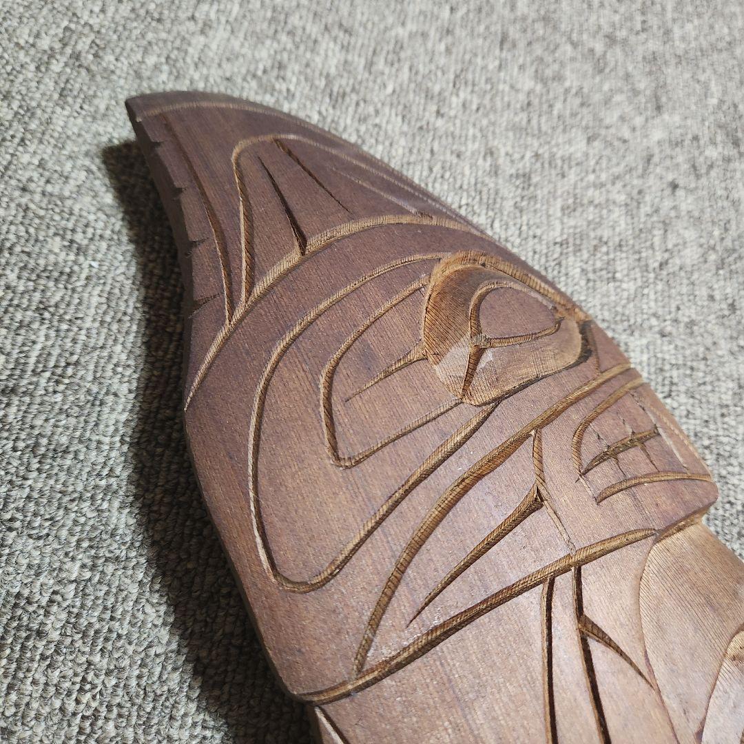 カナダ 先住民 ネイティブアメリカン ウッドカービング 彫刻　壁掛け