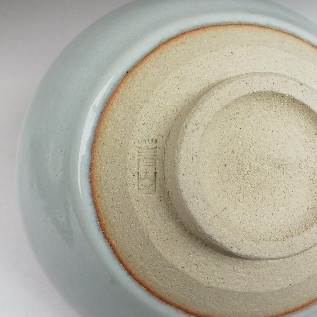 Ｗ１６１　茶碗　『白天目　茶碗』『古狭間窯　加藤菁山 作』『仕覆付』共箱　茶道具