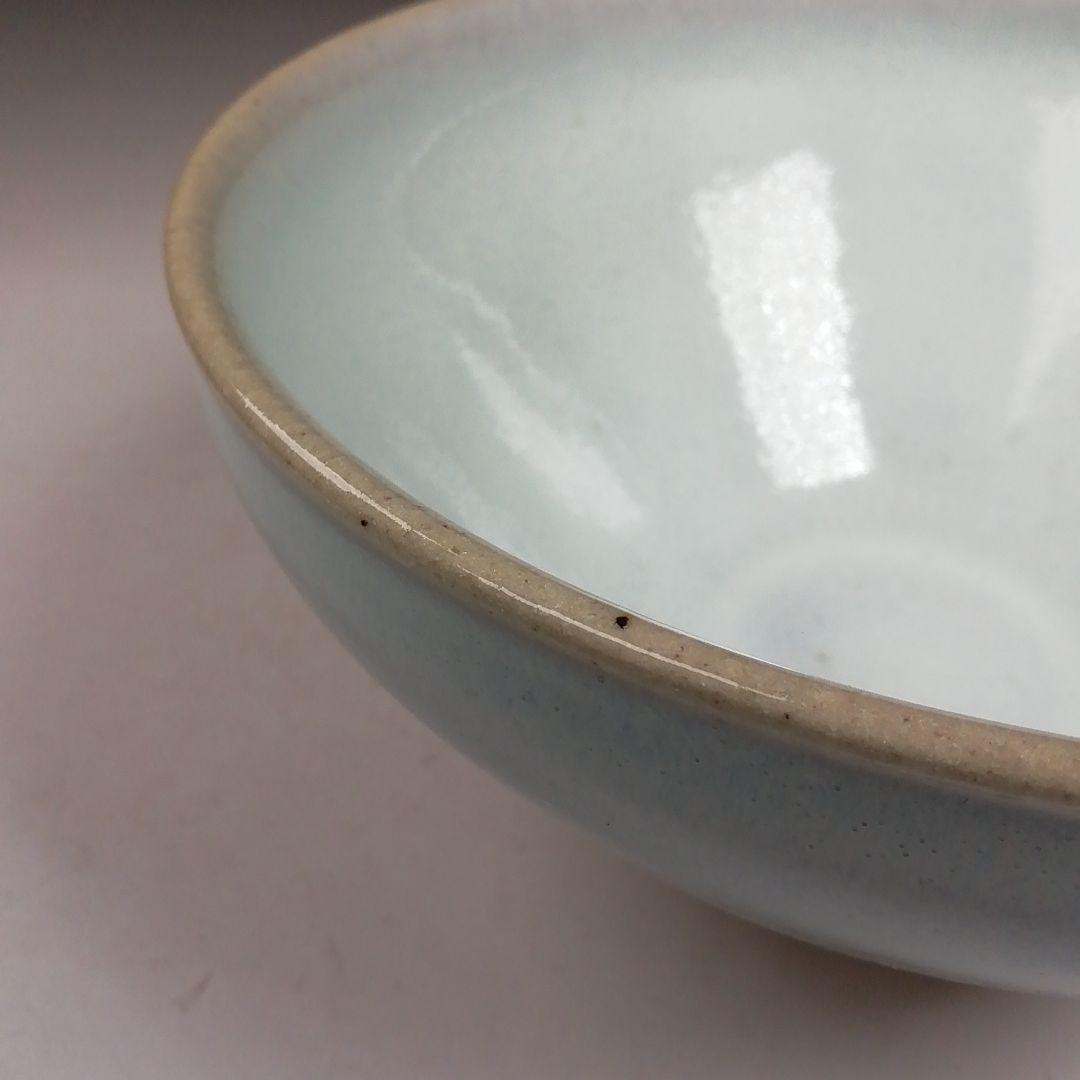 Ｗ１６１　茶碗　『白天目　茶碗』『古狭間窯　加藤菁山 作』『仕覆付』共箱　茶道具