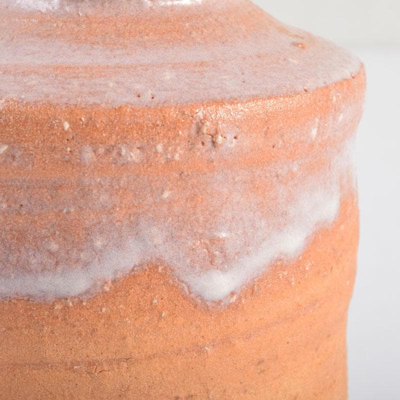 茶道具　萩焼　金子信彦作　茶入　仕覆付　共箱　V　8861