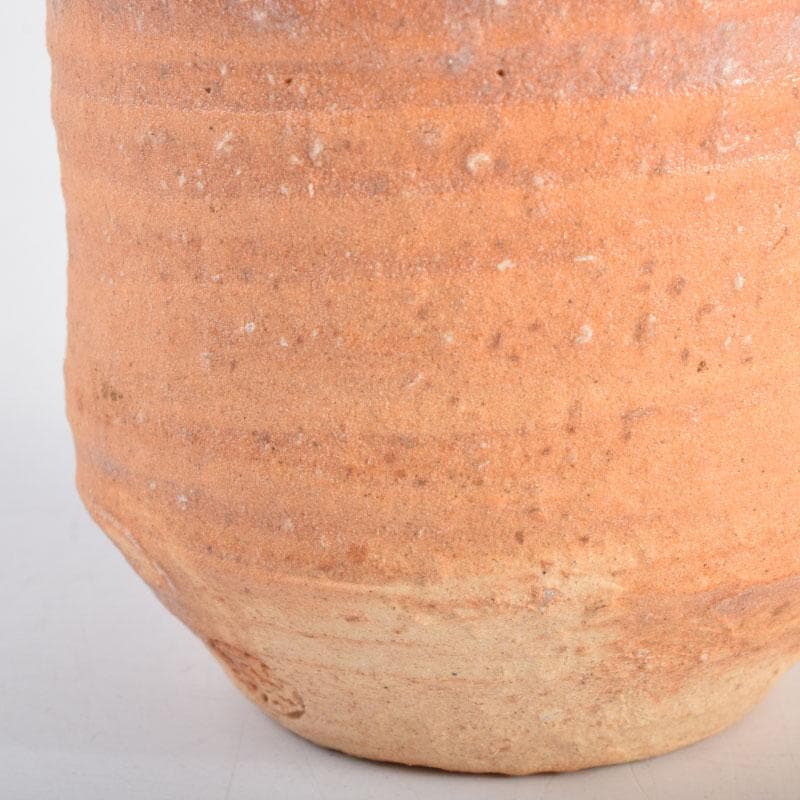 茶道具　萩焼　金子信彦作　茶入　仕覆付　共箱　V　8861