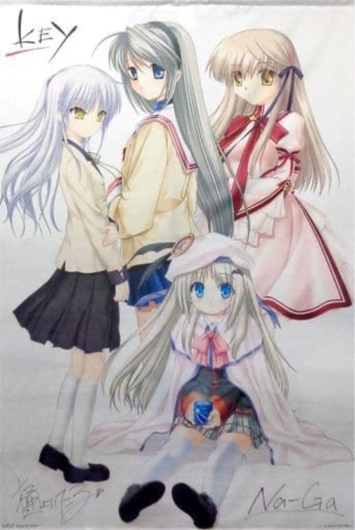 key タイトーくじ　ダブルハッピー賞　等身大超タペストリー　直筆サイン入り