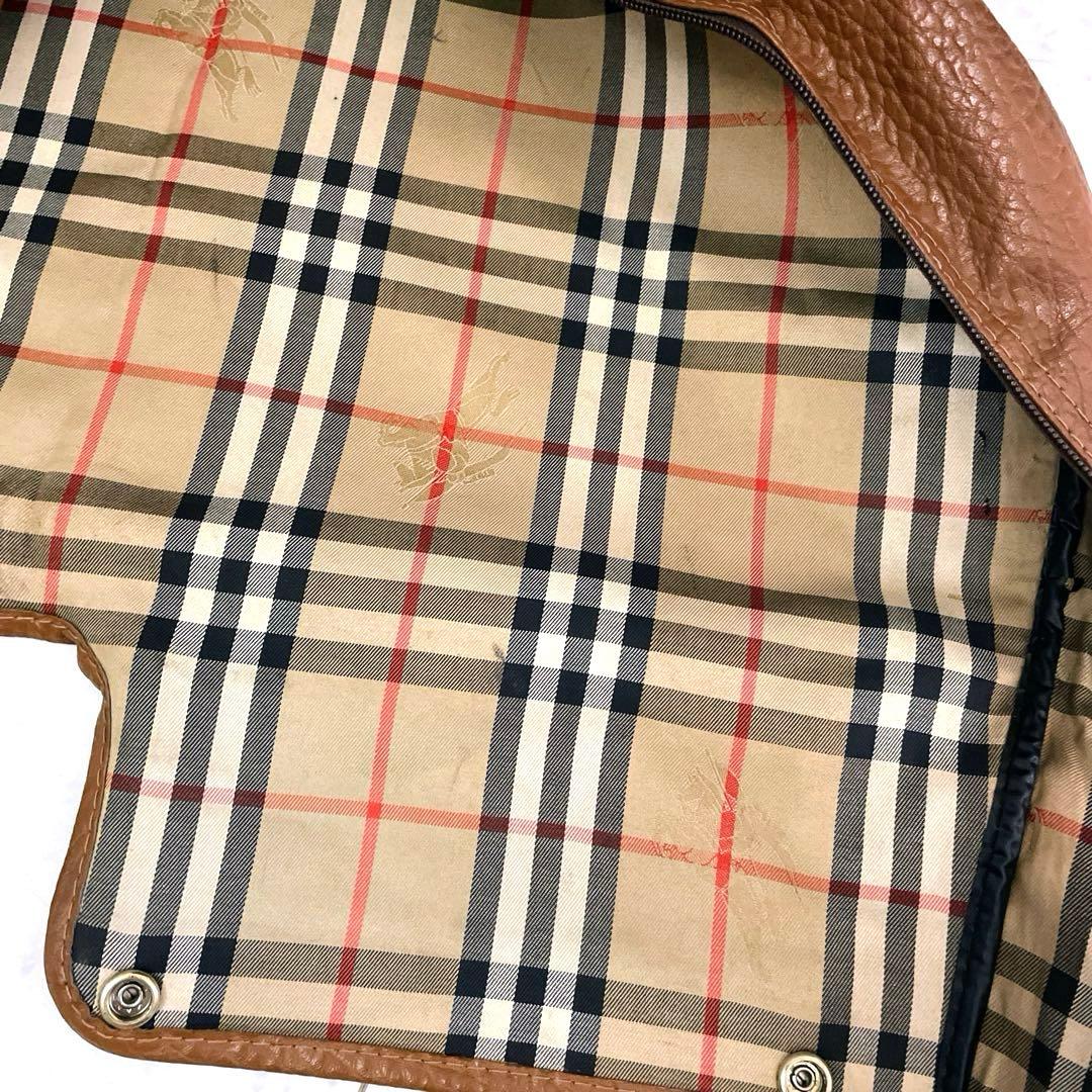 希少　バーバリー　ノヴァチェック ゴルフバッグ　キャディバッグ　本革使用