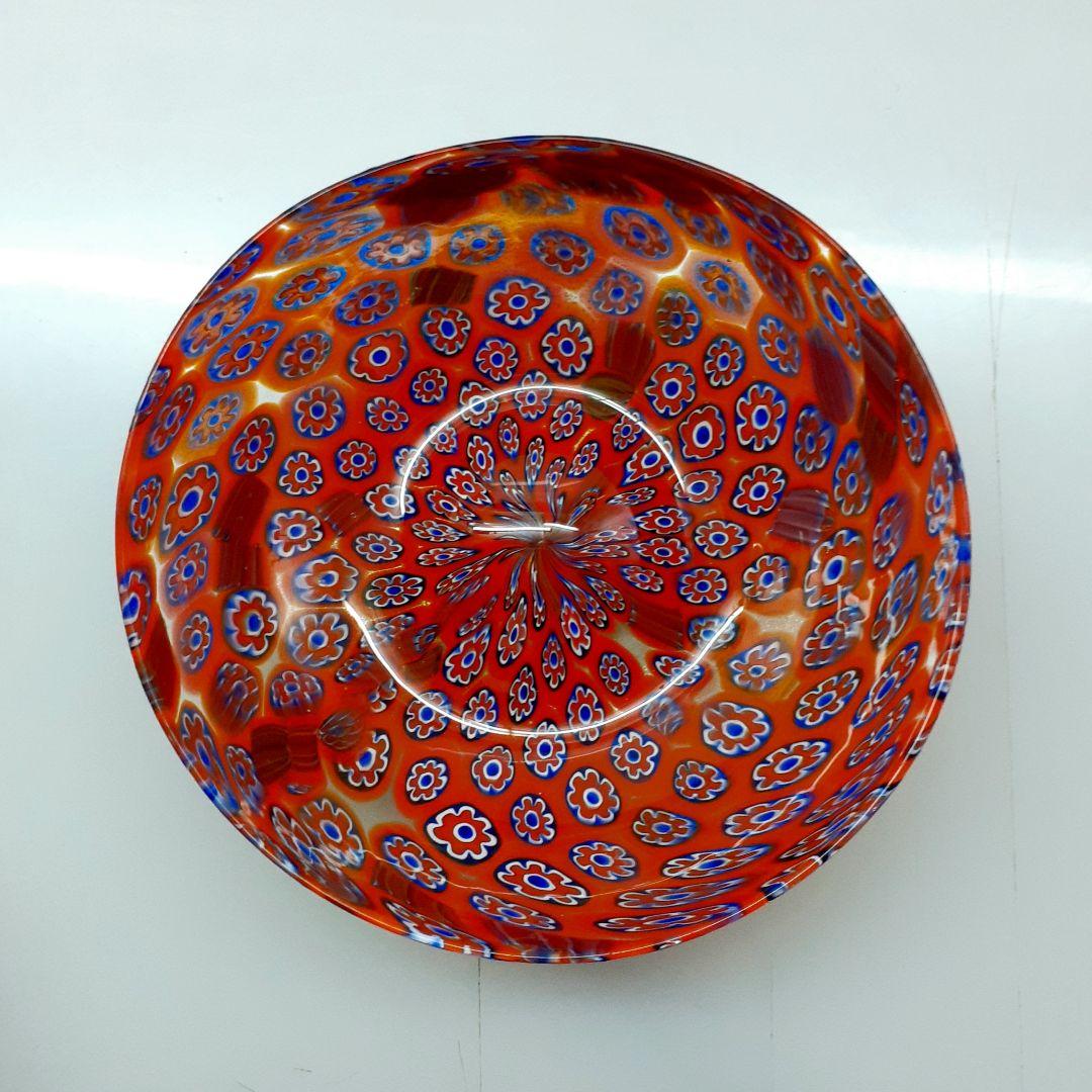 MURANO ムラノ 金彩 レッド ミルフィオリ お碗 皿