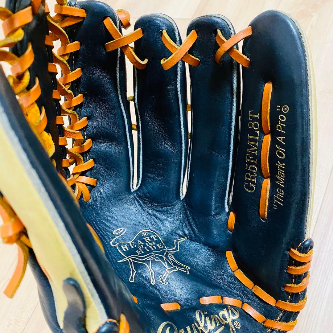 ★美品★ローリングス 一般 軟式グローブ HOH オールラウンド 右投 メジャー