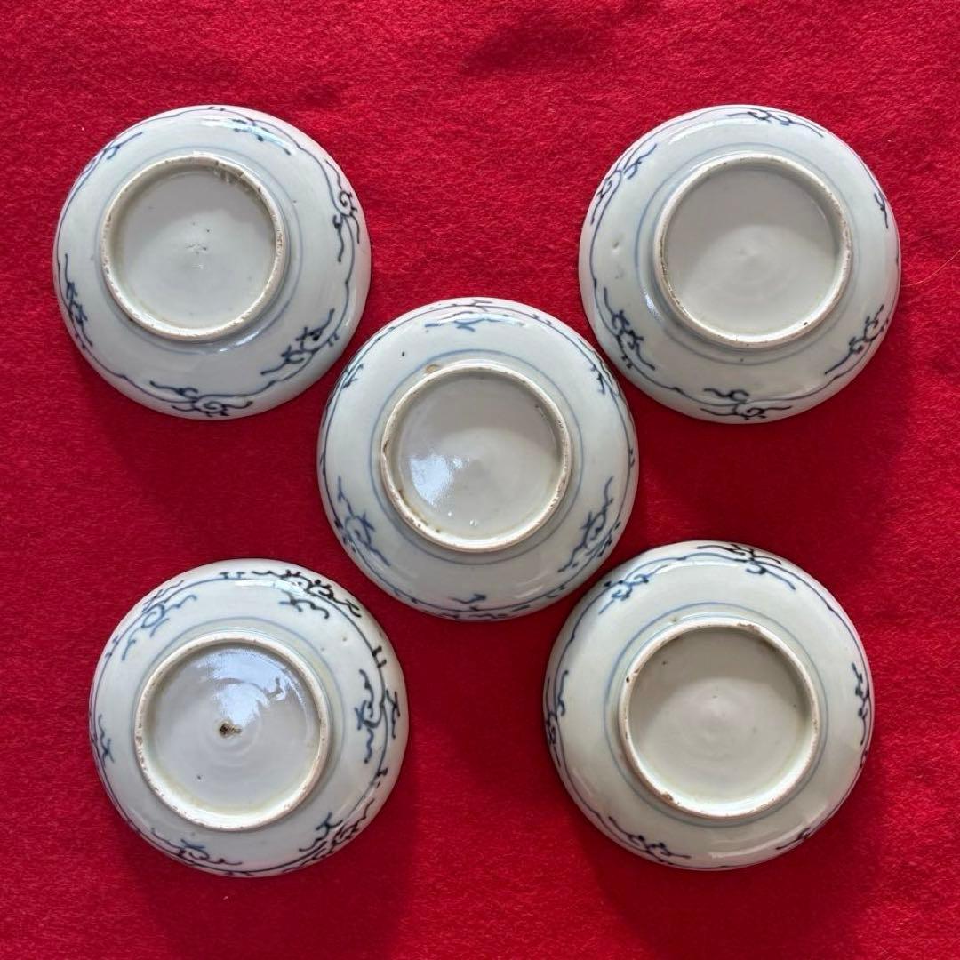 古伊万里　色絵　小皿　5枚組 江戸時代