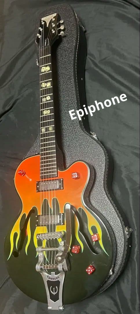 【Epiphone】Flamekat Ebony・Flame Graphic