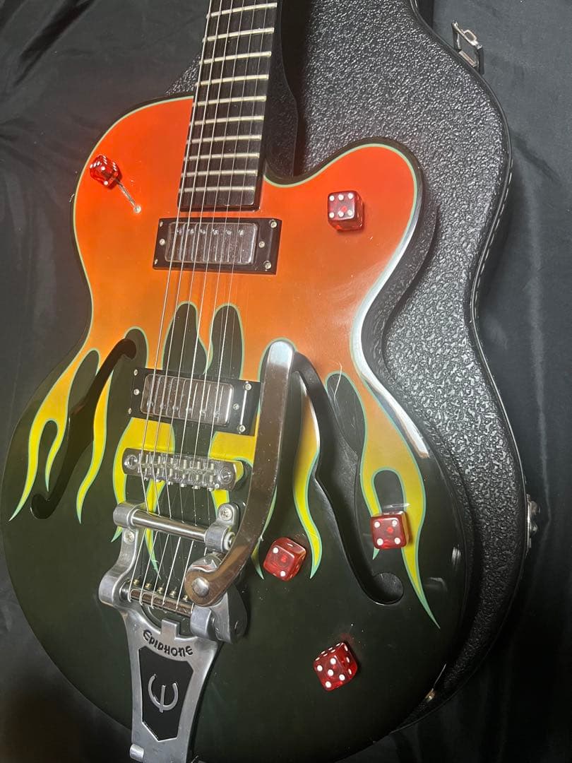 【Epiphone】Flamekat Ebony・Flame Graphic