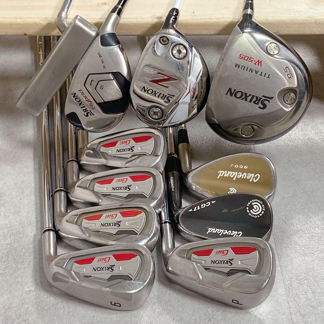 V612 スリクソン メンズ ゴルフ クラブ セット 赤 キャディバッグ 初心者