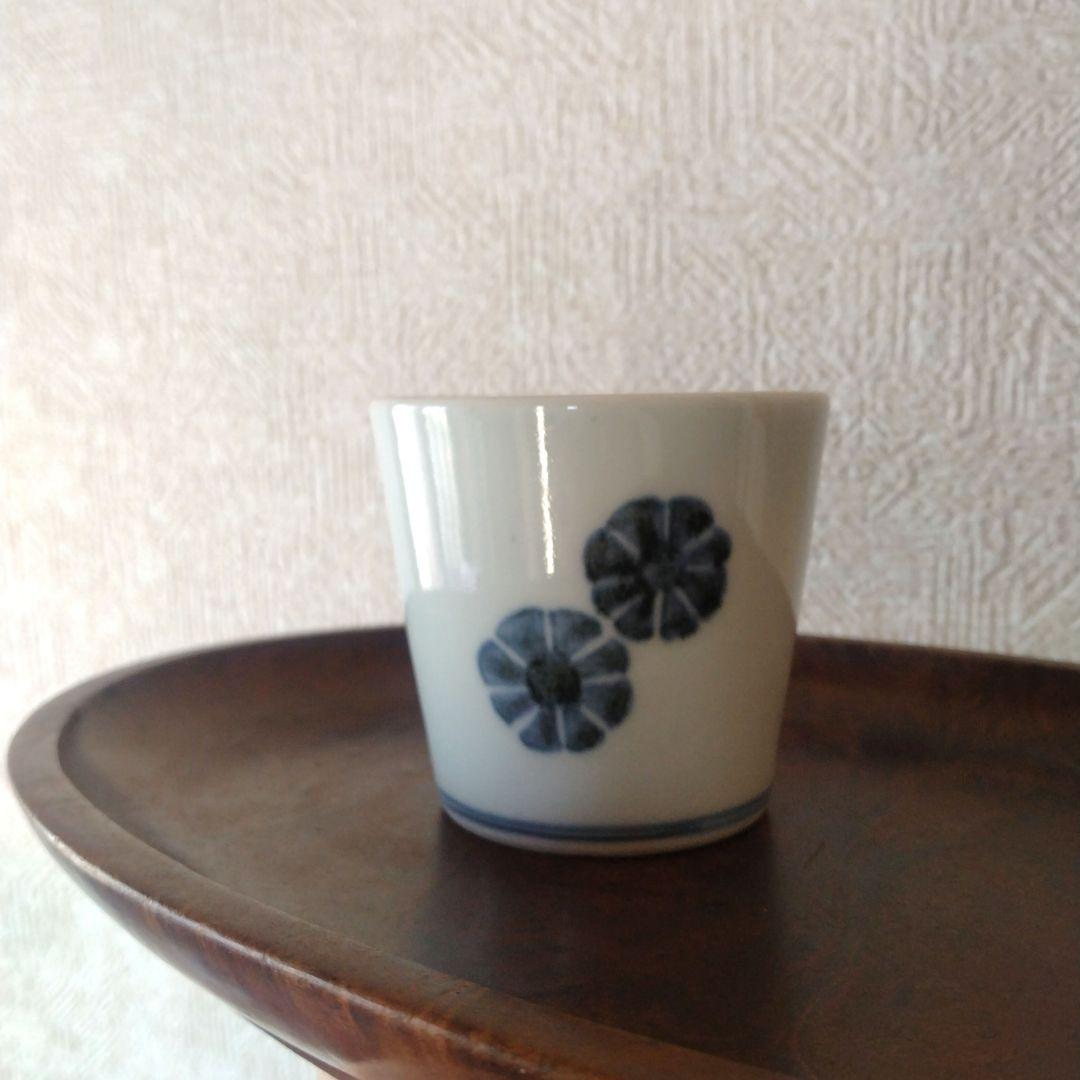 古伊万里染付花散らし文蕎麦猪口江戸時代