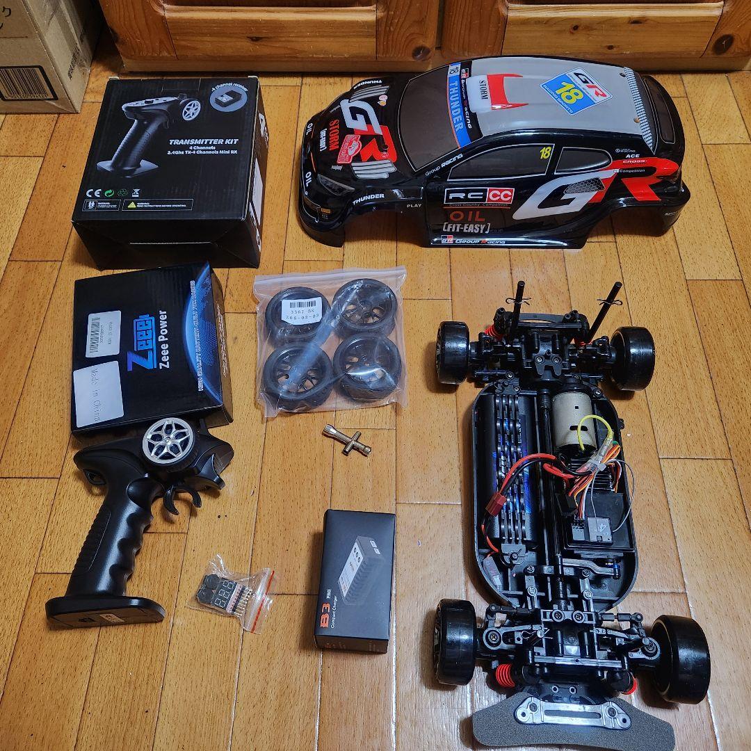 タミヤ ドリフト ラジコン フルセット　TT01 黒 ラリー　　　　　　tt02