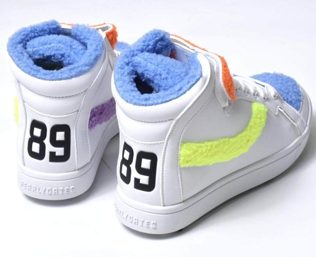 未使用4.1万 パーリーゲイツ ミドルカット ボア ゴルフシューズ 25cm