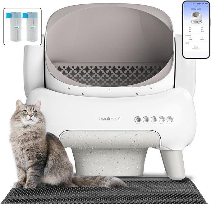 Neakasa 全自動猫トイレ 開放式広々設計 完全密封消臭 専用アプリ遠隔管理