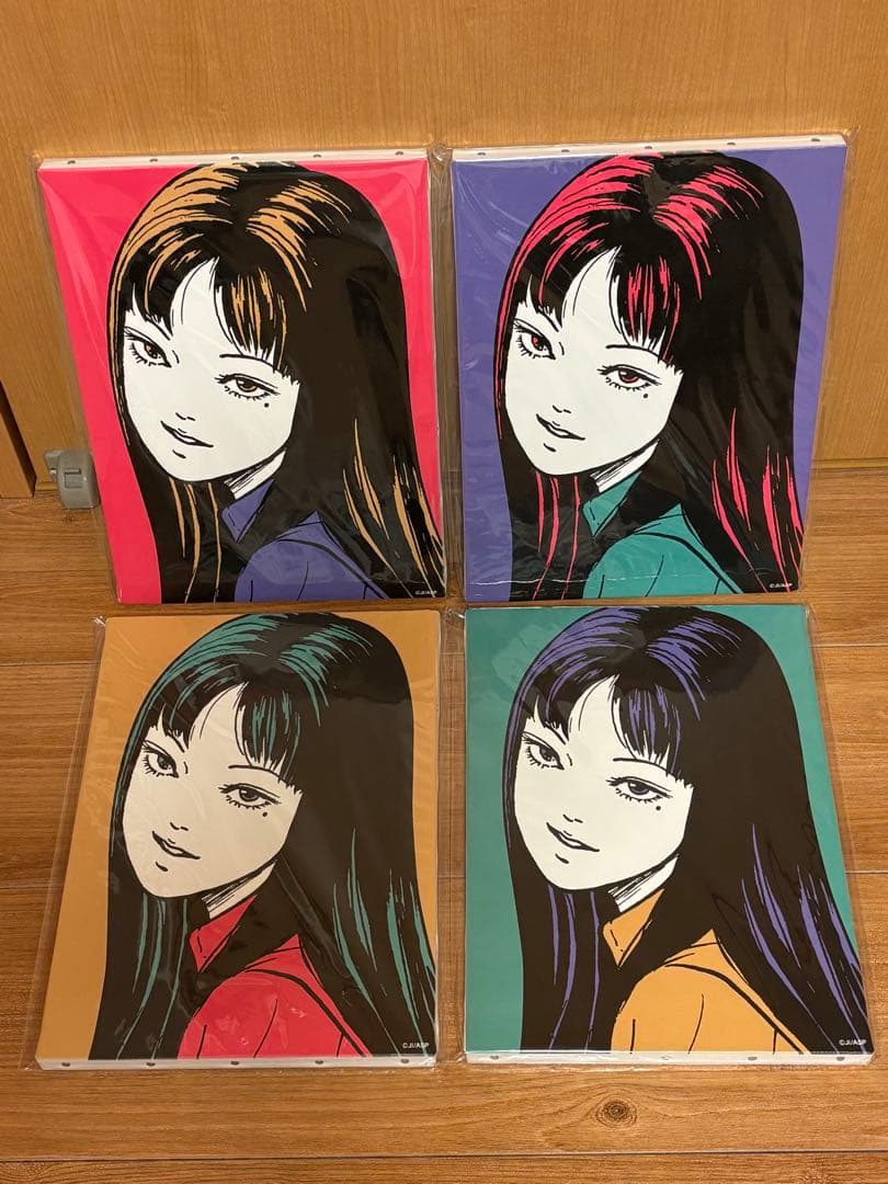 富江　アートボード　4色セット　伊藤潤二　キャンバス　キャラクターグッズ