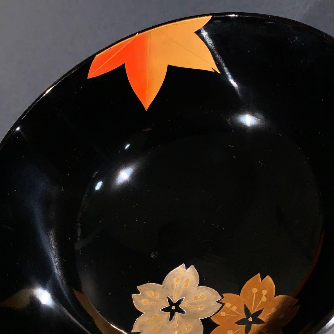 輪島塗　吸物椀5客　春秋　桜紅葉　お祝い　R0813