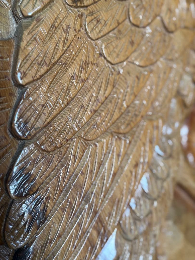 【希少・一点もの】鳳凰彫刻 一枚板