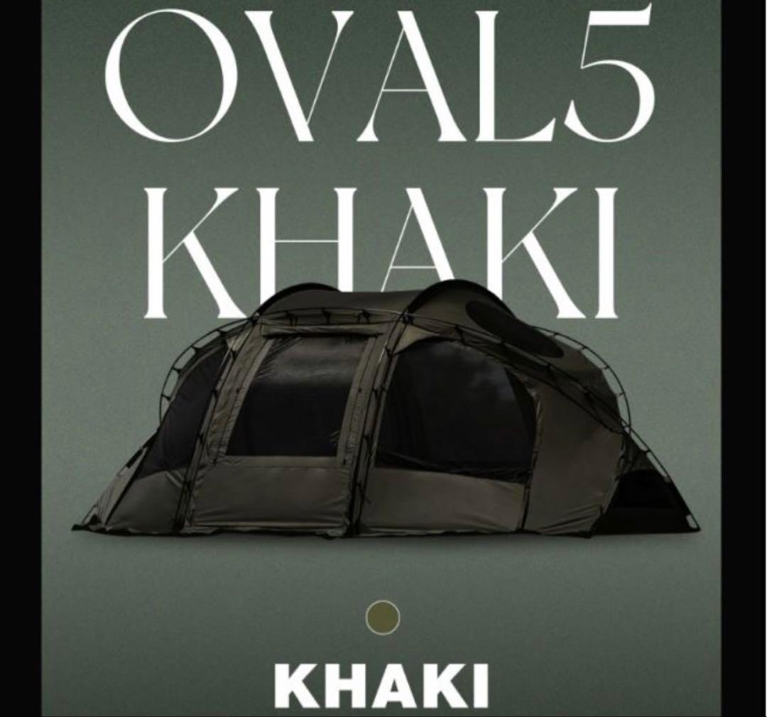 OVAL5 ドームトンネルテント ARBOR カーキ About camping