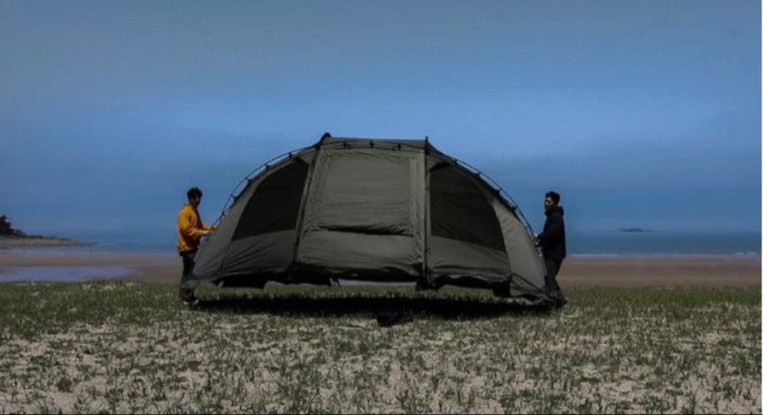 OVAL5 ドームトンネルテント ARBOR カーキ About camping