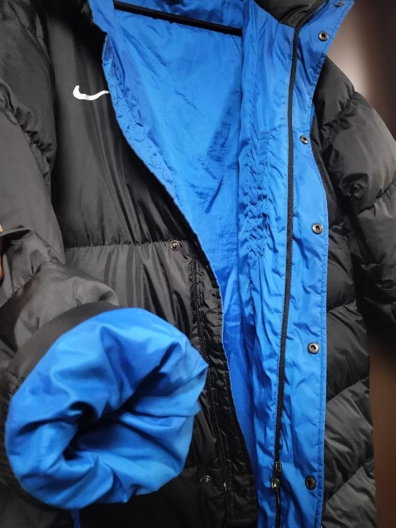 1点モノ★肉厚NIKE★ロングダウンコートぱんぱん★ベンチコート ★Ｌ美品