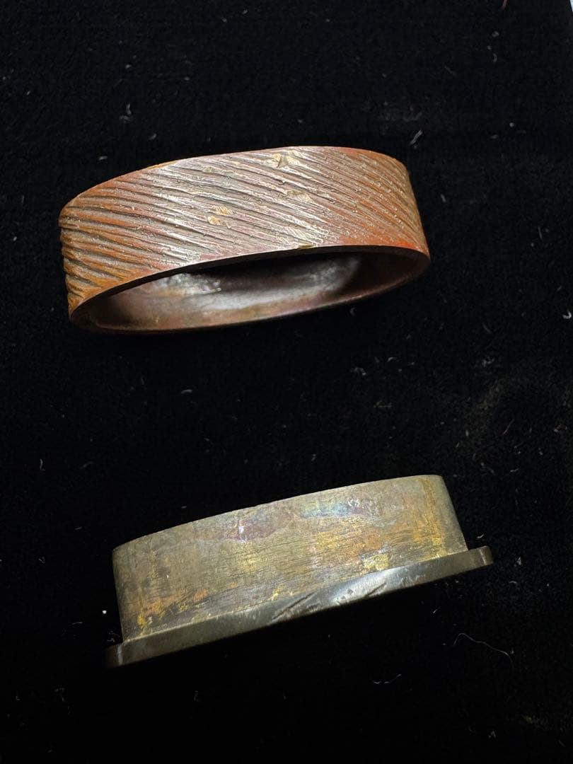 無銘 縁金 櫂図 赤銅 銅 拵 日本刀 刀装具 骨董 古美術 江戸時代