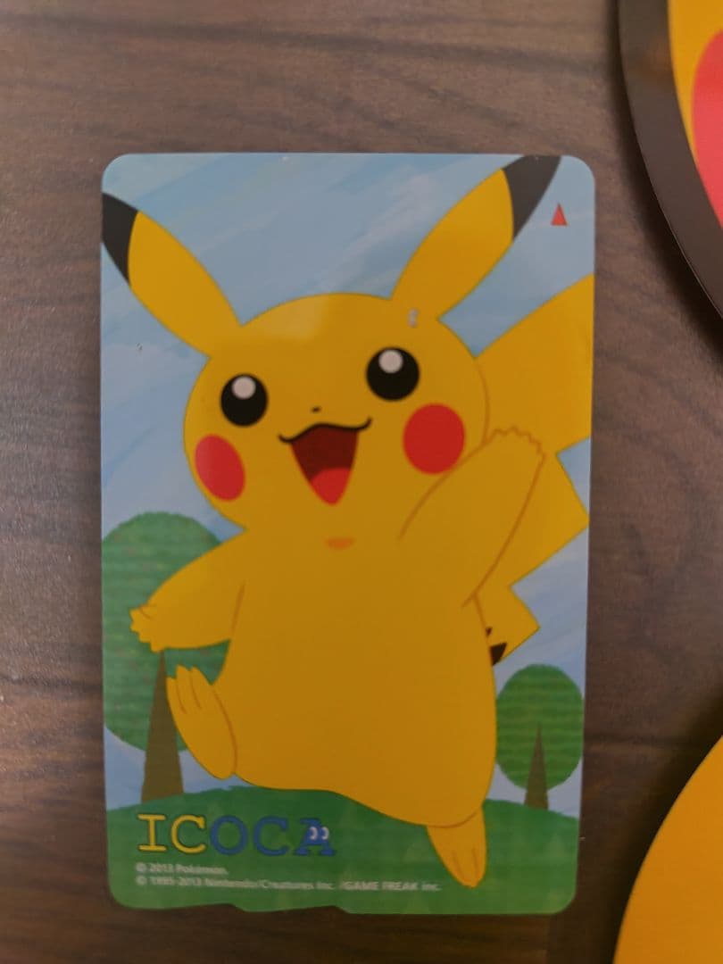 ピカチュウ　記念ICOCA　台紙付き　使用済